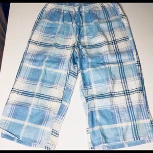 Woman Within Linen Blend 30W Capri Pants New